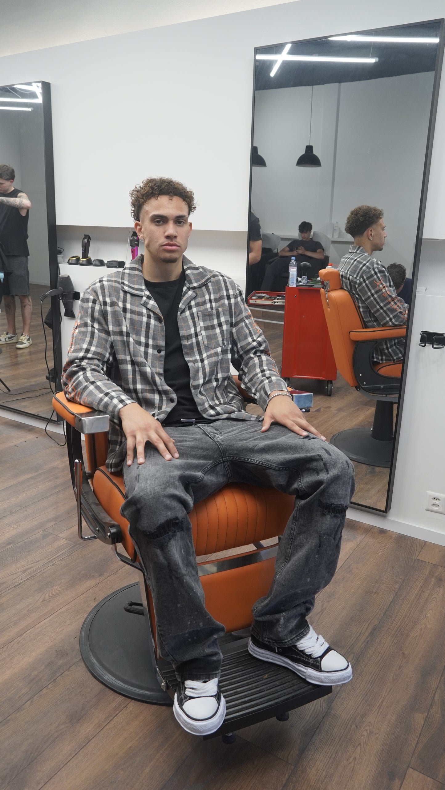 ORANGE PRINT FLANELL